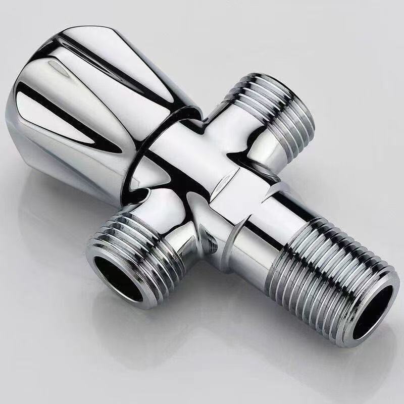 Electroplated Petal Handle Three-Way Diverter Valve